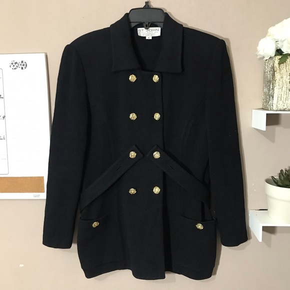 St. John Jackets & Blazers - ST. JOHN Collection Black Santana Knit Blazer